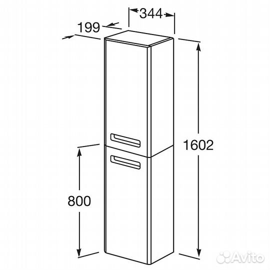 Пенал Roca The Gap 35 zru9302883 Белый