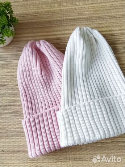 Шапка резинка тыковка мериносовая