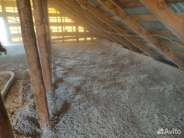 Утепление эковатой