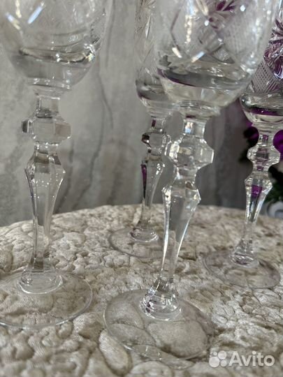 Бокалы московская хрусталь 6 шт