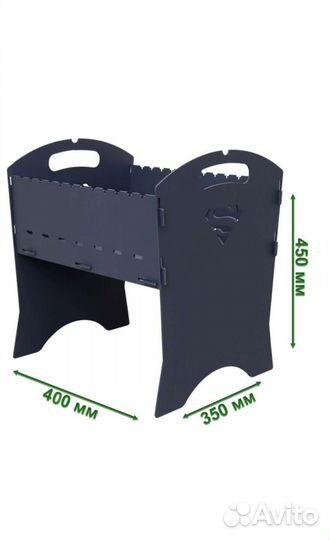 Мангал разборный, крепкий, сталь 3мм