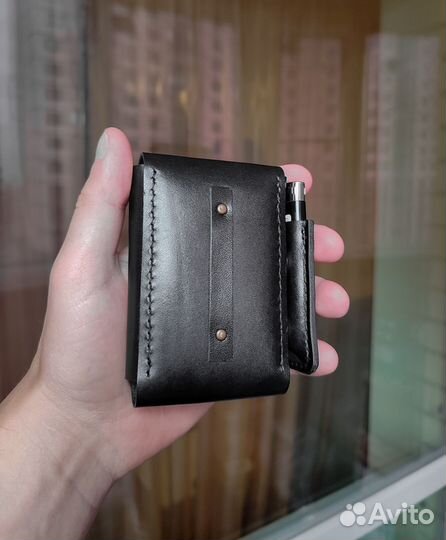 Именной портсигар из кожи