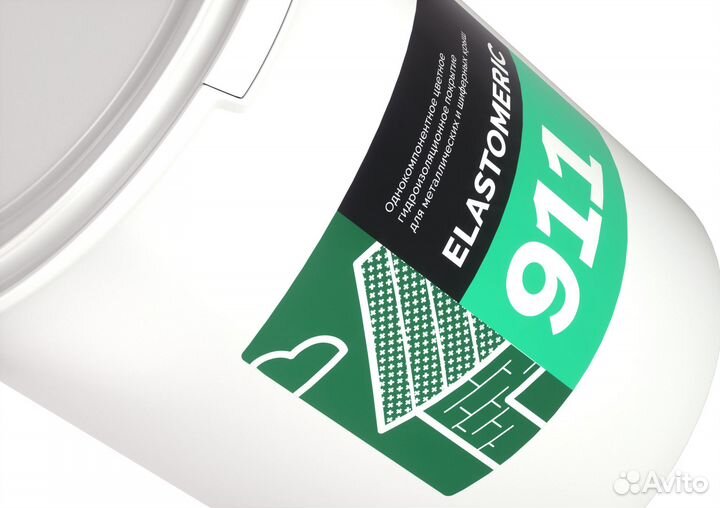 Мастика по металлу 6кг., Elastomeric-911