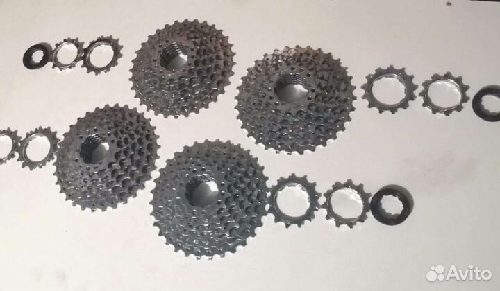 Кассеты на 8 скоростей, б/у, 4-шт, для велосипеда