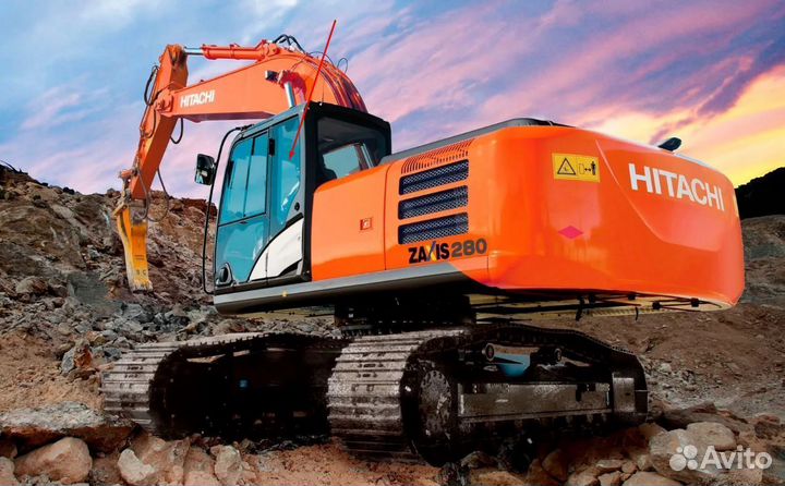 Стекло боковое за дверью экскаватор Hitachi