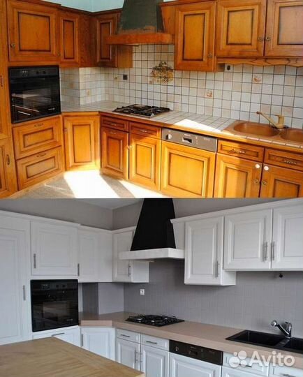 Покраска кухонных фасадов