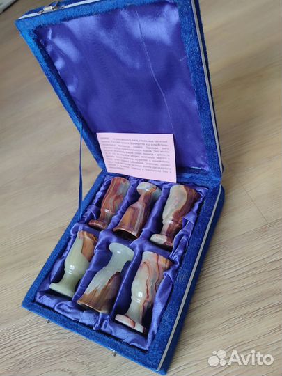 Подарочный набор стопок из оникса