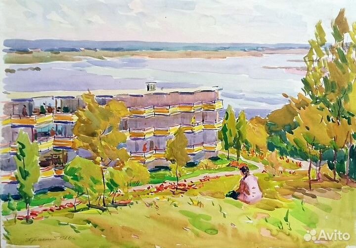 Картина старая соцреализм СССР графика