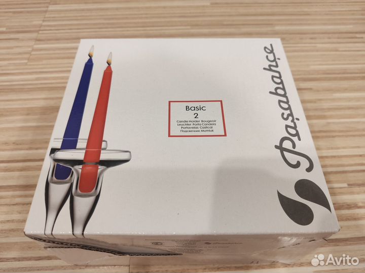 Подсвечники Pasabahce Бейзик+свечи античные
