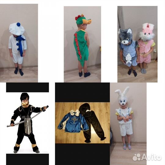 Костюм волк, заяц, дракон,дед мороз прокат, аренда