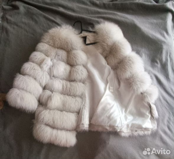 Шуба песцовая белая автоледи