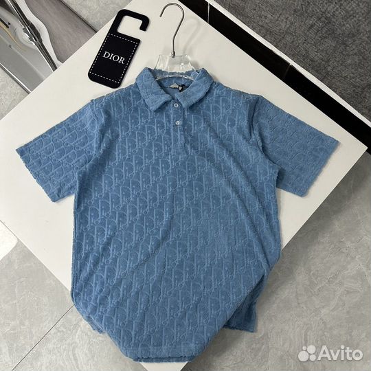 Мужское поло из мякгой ткани dior