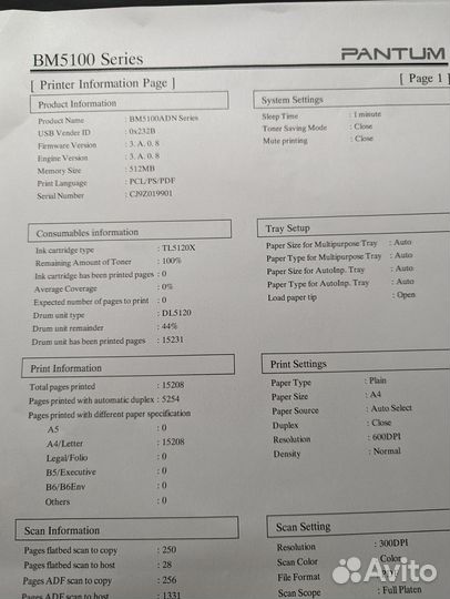 Чипы для Pantum TL-5120 (новая версия)