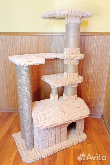 Домик с когтеточкой для кошек