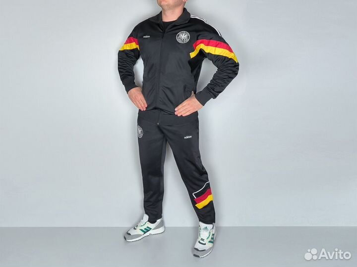 Новый костюм adidas Бундас Германия черный 80 90