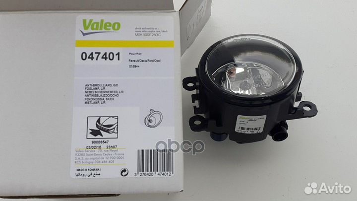 VL047401 фара противотуманная Renault Logan 04