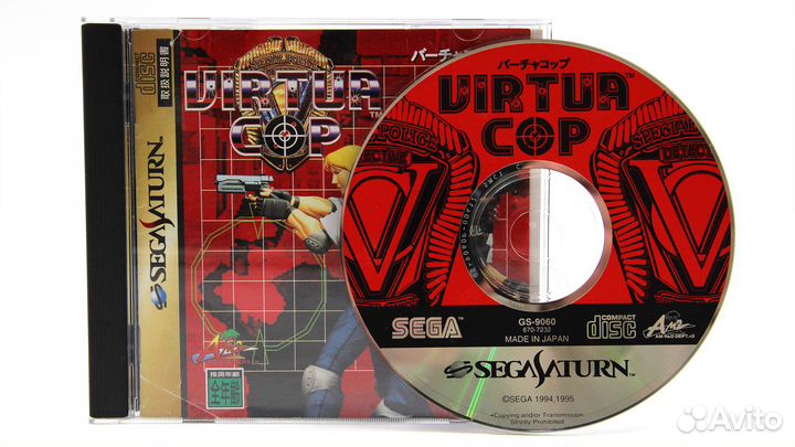 Virtua Cop для Sega Saturn (ntsc-J) (Игра + Контро