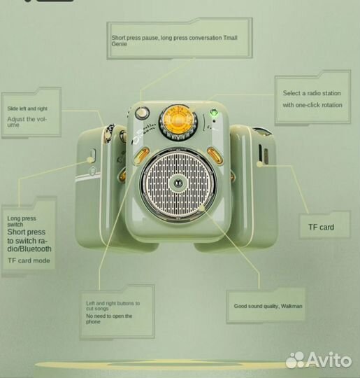 Divoom beetles 1 ретро блютуз радио