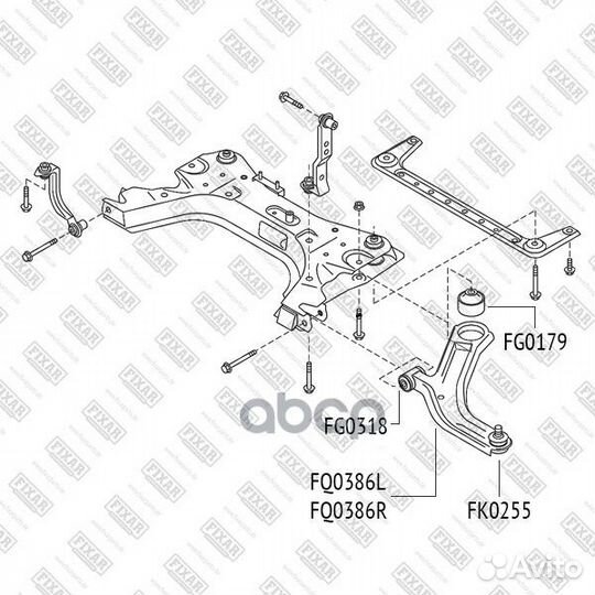 Рычаг пер.ниж.прав.nissan micra, note 03 FQ03