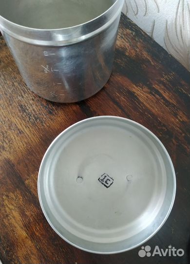 Банка с крышкой, пищевой алюминий. СССР