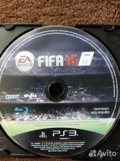 Диск для PS 3 Fifa 16
