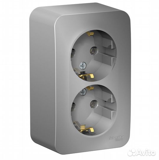 Розетка двойная Schneider Electric Blanca с заземл