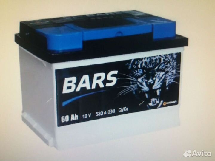 Аккумулятор bars 60Ah 530A низ. о.п
