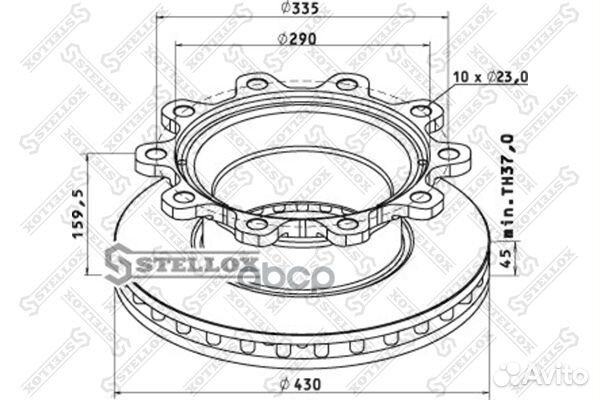 85-00809-SX диск торм430/290x45/159.5 10n-335-23