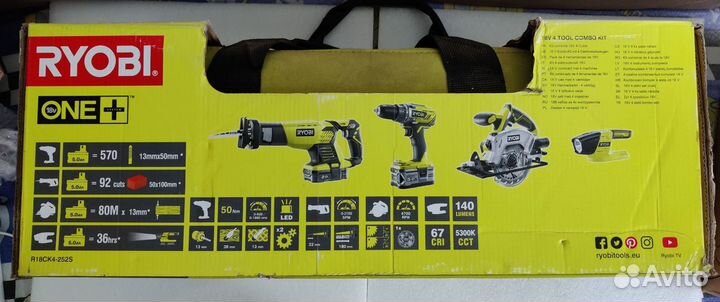 Набор Аккум. Инструментов Ryobi R18CK4-252S Новый