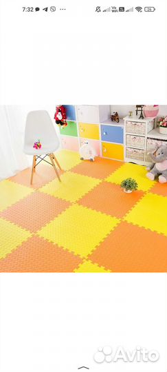 Мягкий пол коврик-пазл Eco cover развивающий 60х60