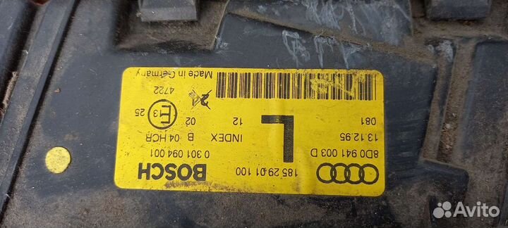 Фара левая audi A4 B5 1994-2000