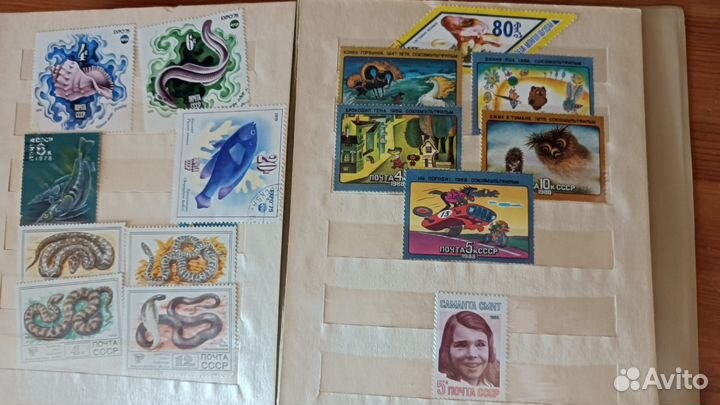 Альбом с марками времён СССР