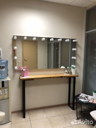 Зеркало гримерное с лампочками