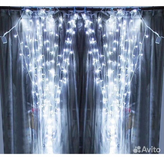 Гирлянда штора Занавес 3х2/3х3, теплый/холодный
