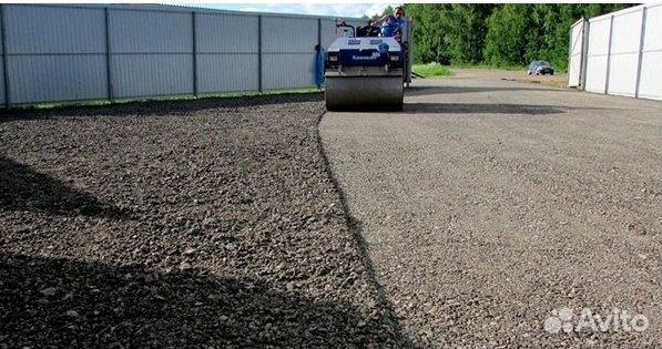 Укладка асфальтной крошки. Отсыпка дорог