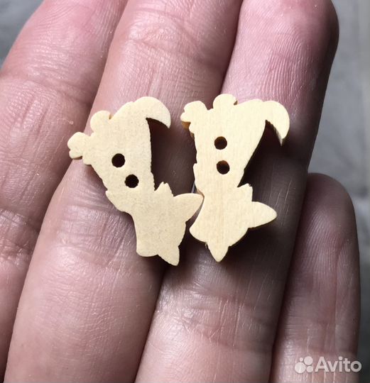 Пуговицы котики 2 Шт цена за все