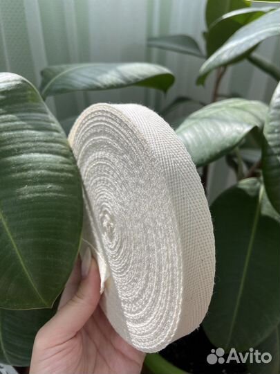 Киперная лента 18 мм, 85 м, хлопок для шитья