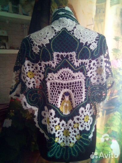 Вязаная шаль, платок, для церкви