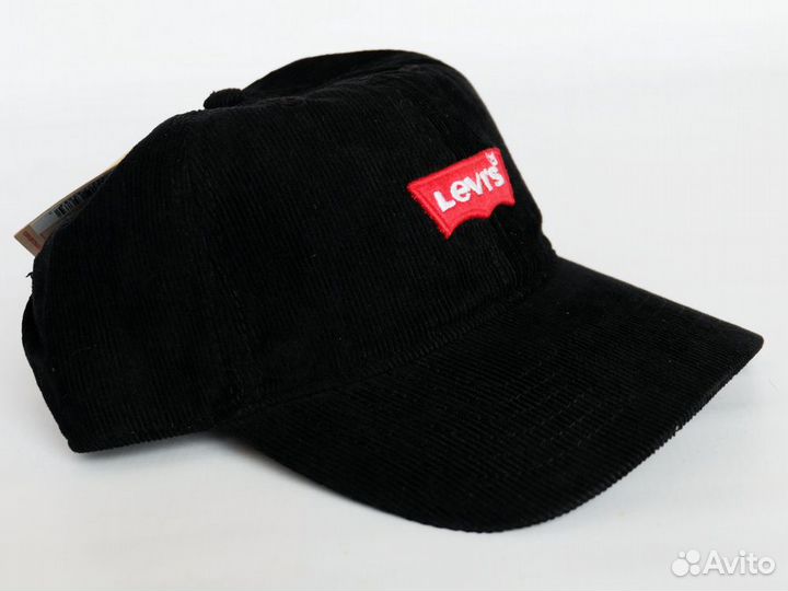 Вельветовая бейсболка неглубокой формы 