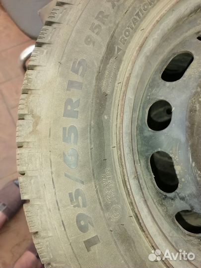 Зимняя резина с дисками 195/65/15 на Пежо партнер