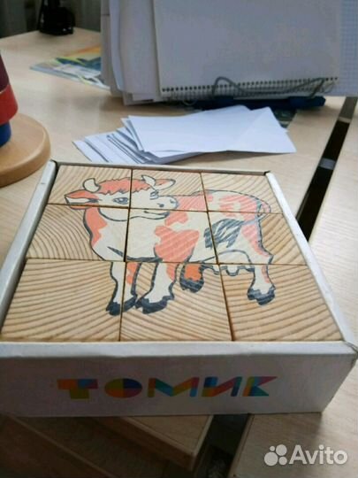 Кубики деревянные. Томик