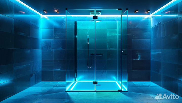 Душевая стеклянная перегородка