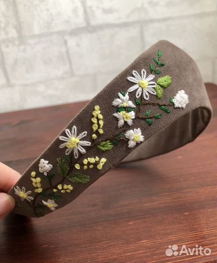 Ободок кокошник современный ручная работа