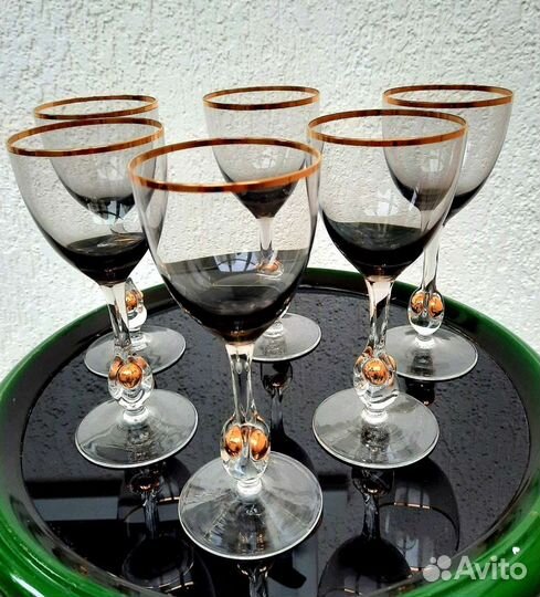 Фужеры, бокалы для вина Zlata Zuzana Чехословакия