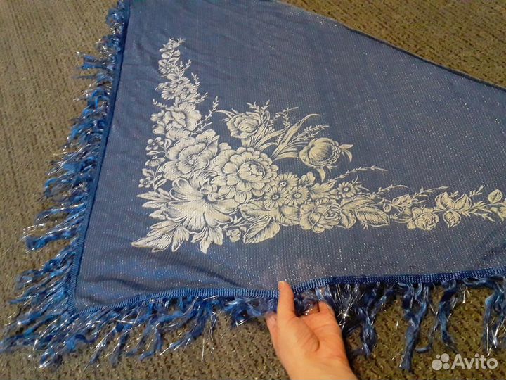 Винтаж платок цветы русский узор розы