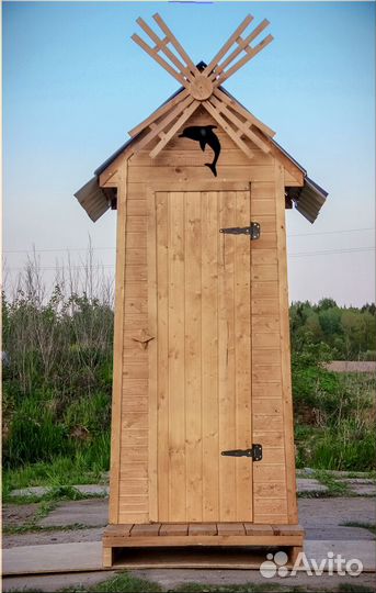 Дачный туалет деревянный WAT895