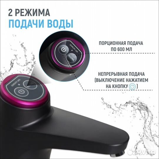 Помпа для воды электрическая на бутыль