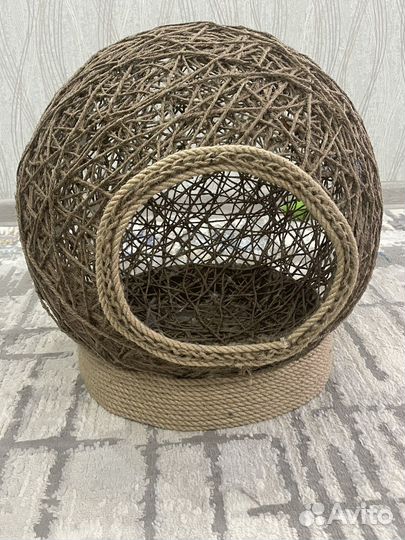 Домик для кошки плетеный