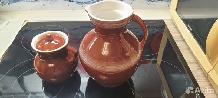 Керамика. Посуда. СССР. Кувшин. Молочник. Чайник