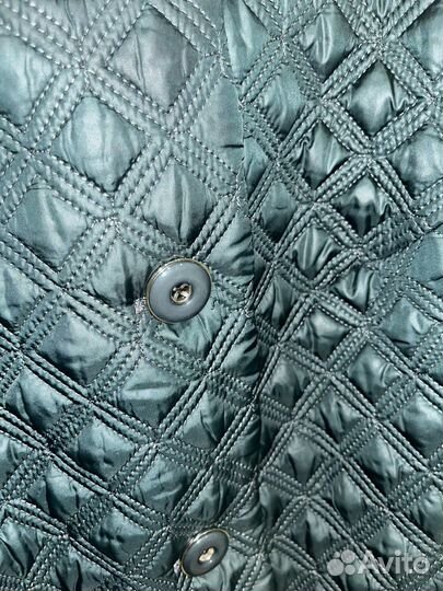 Стеганное пальто трапеция